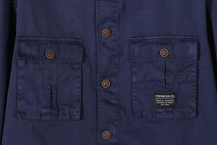 经典工装风范 TOM TAILOR男式绿色工装衬衫